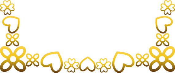 gold flower border ornament