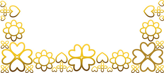gold flower border ornament