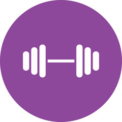 Dumbbells glyph circle icon