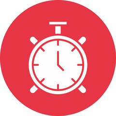 Alarm glyph circle icon