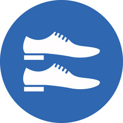 Shoes glyph circle icon