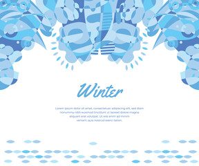 Blue Winter Abstract Background