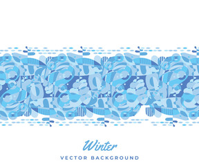 Blue Winter Abstract Background