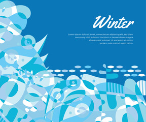 Blue Winter Abstract Background