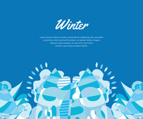 Blue Winter Abstract Background