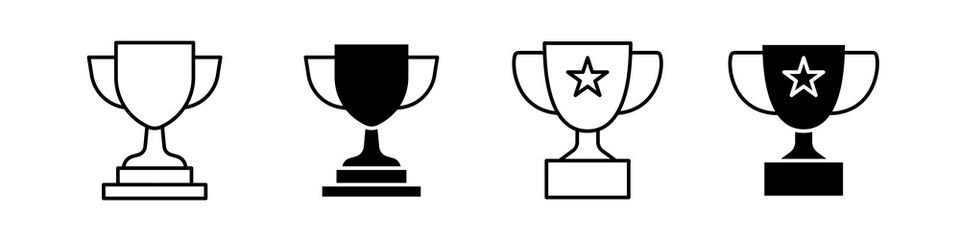 Trophy icon collection set