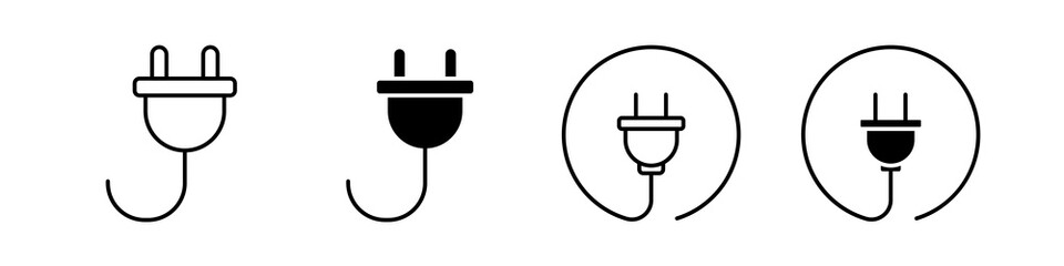 Plug icon collection set