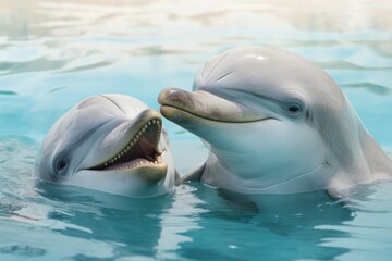 Dolphins cuddling dolphin animal mammal.