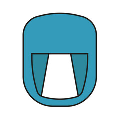Boxing Helmet. Vector Flat Icon