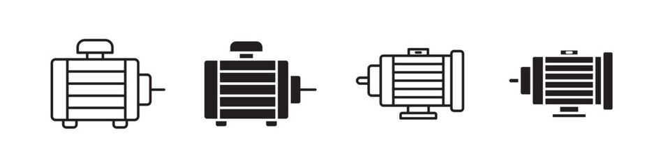 Motor vector icon collection set