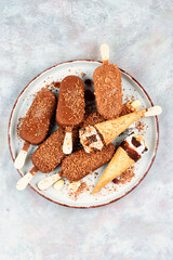 Ice cream on a stick.