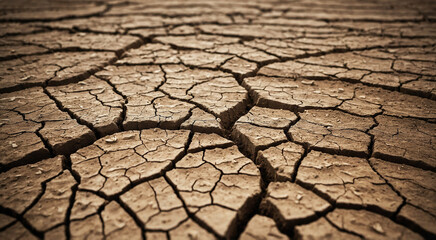 earthy background depicting cracks in dry soil, symbolizing resilience and nature