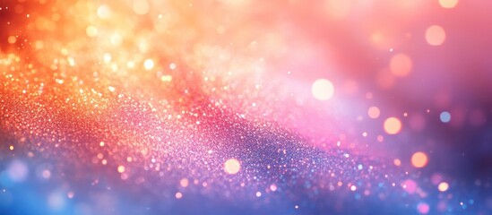 Fototapeta premium Abstract colorful glitter background with bokeh lights.