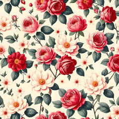 vintage wallpaper with flowers
