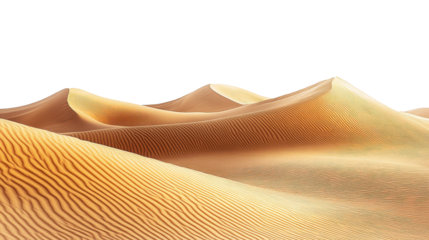 desert and sand dunes isolated on transparent background