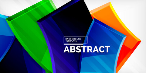 Vector abstract color geometric shapes. Illustration For Wallpaper, Banner, Background, Card, Book Illustration, landing page