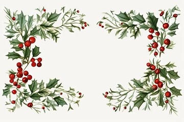 Fototapeta premium Christmas decoration christmas pattern cherry.