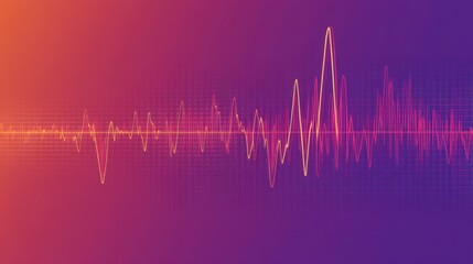 Vibrant Abstract Sound Wave Illustration on Gradient Background