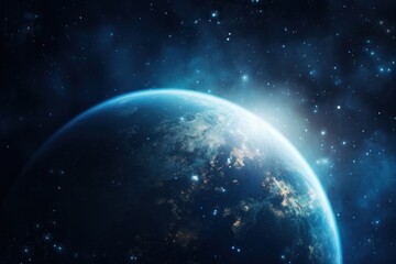 Obraz premium Extreme close up of Astrology astronomy earth outer space backgrounds universe planet.