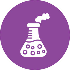 Chemical Reaction glyph circle icon