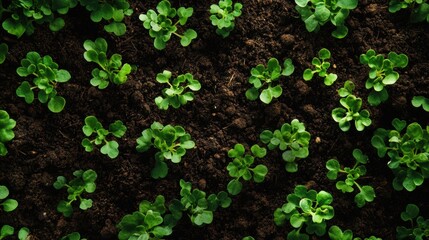 Flourishing Green Foliage in Fertile Soil Lush Vegetation Growth in Natural Environment