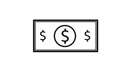 Dollar Money illustration isolated on transparant 