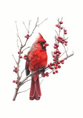 A Northern cardinal bird animal. © Rawpixel.com