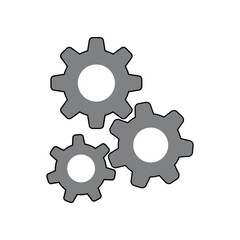 settings icon vector, Gear icon, gear wheel icons . Cogwheel vector icon.