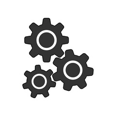 settings icon vector, Gear icon, gear wheel icons . Cogwheel vector icon.