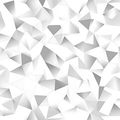 Abstract geometric pattern of white triangles with depth and dimension.