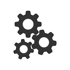 settings icon vector, Gear icon, gear wheel icons . Cogwheel vector icon.