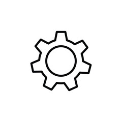 Gear icons set. Parameter or setting symbol. Isolated vector illustration on white background. cogwheel.