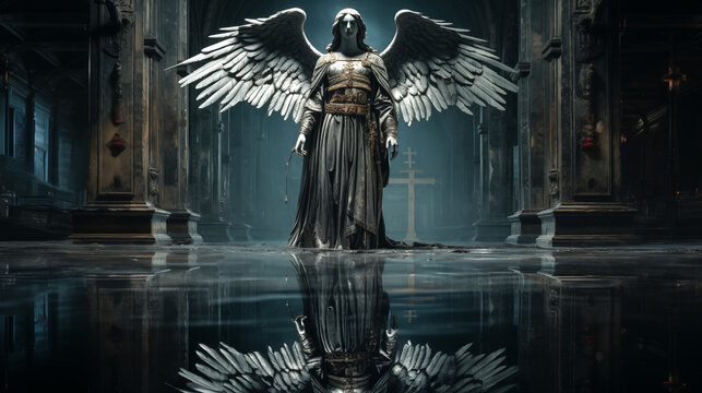 Archangel Michael’s reflection in holy waters