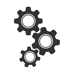 Gear icon set. Gear Settings symbol, cogwheel. Functions symbol. Settings icon vector Illustration.
