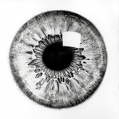 Abstract monochrome eye illustration