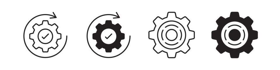 Efficiency icon collection set