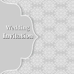 Abstract background, wedding invitation or greeting card design with lace pattern, beautiful luxury postcard, ornate page cover, ornamental vector illustration