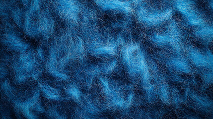 Obraz premium Close-up of soft blue fabric with a fuzzy texture.