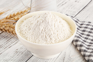 Wheat flour heap for bake