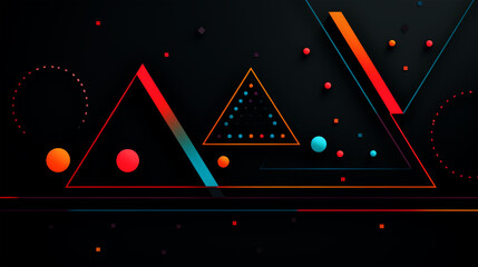 Obraz premium geometric shape on black background