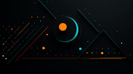 geometric shape on black background