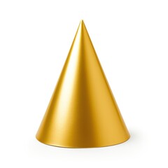 Fototapeta premium Golden party hat cone
