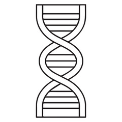 DNA icon vector silhouette outline.