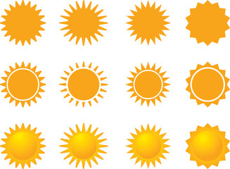 Bright sunshine vectorized design.
