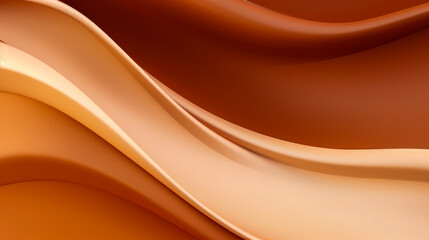 Curved lines of fabric create soft waves in rich earth tones, forming a warm, abstract design with flowing elegance and motion.