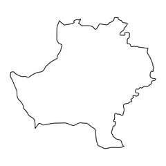 Hattian Bala district map, administrative division of Pakistan. Vector illustration.