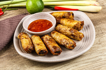 Vietnamese fried stuffed spring roll