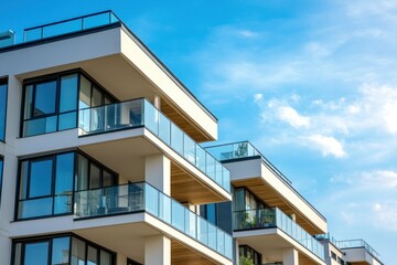 Obraz premium Modern Apartment Building with Stunning Views