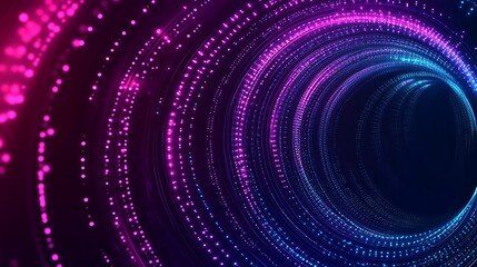 Abstract glowing circles background with pink and blue light.