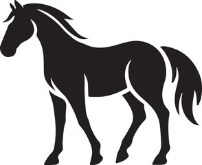 Horse Power Vector Silhouette, Horse Illustration, Horse Drawing Art Hand Drawn Line Art, Horse Illustration